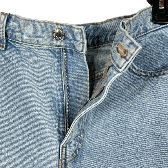 MNG SZ 8 Jeans Shorts High-Rise Zip-Fly Light Wash 5-Pocket Design Blue - Picture 2 of 7